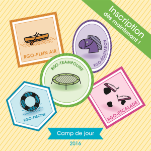 Camp de jour d'ergothérapie 2016